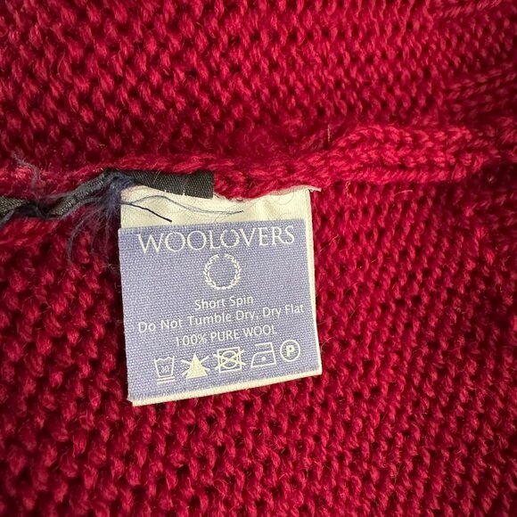 Woolovers Shawl Collar Jumper Sweater Mens XL Wool Burgundy NWT FS-1401 - Picture 10 of 11